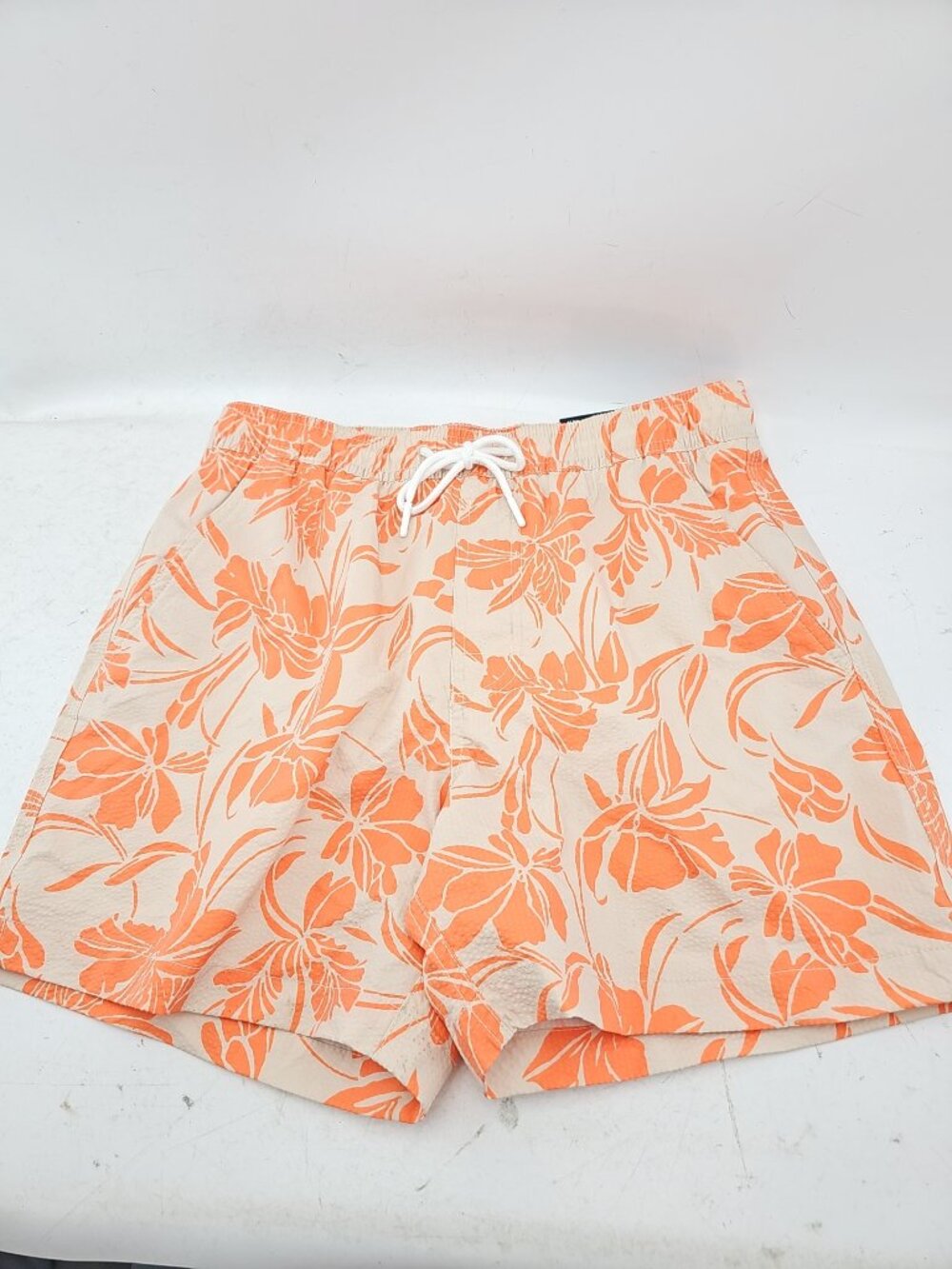 American Eagle Orange Floral Swim Trunks NWT